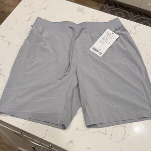 The Short 9” Linerless Light Gray Drawstring Shorts